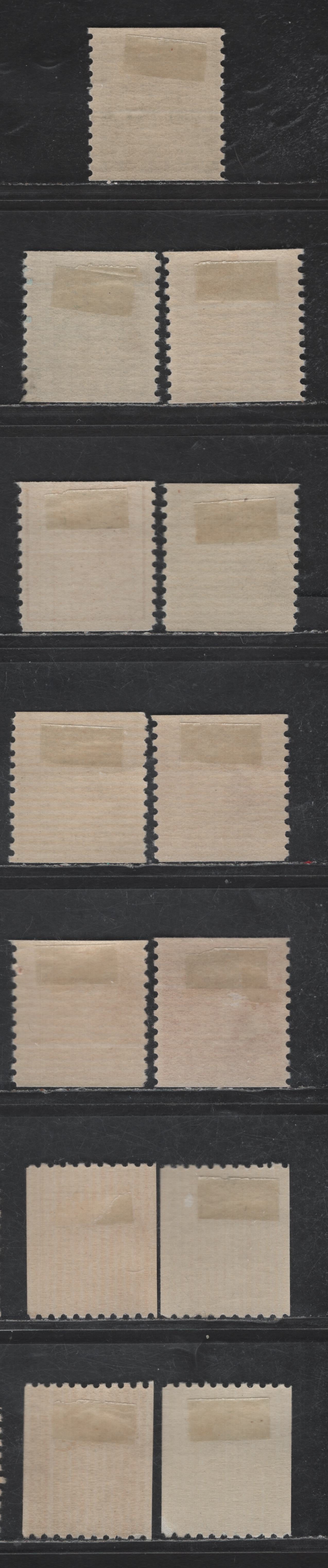 Lot 497 United States SC#839-851 1c- 3c Green - Light Violet George Washington - Thomas Jefferson, 1939-1942 Presidential Issue, 13 F/VFOG Coil Singles, Perf 10 Vertical & Horizontal, Mostly Fine, A Few VF