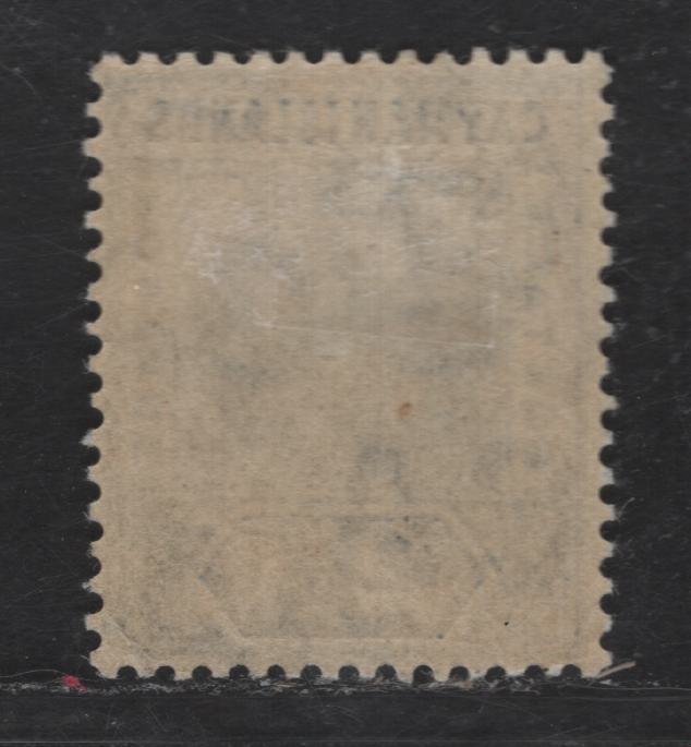 Lot 151 Cayman Islands SG#10 25d Bright Blue King Edward VII, 1905 King Edward VII Keyplates Issue, A FOG Single, Multiple Crown CA Wmk