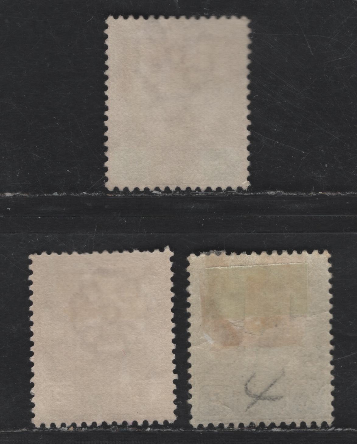 Lot 238 Johore SG#40, 61a, 62a 2c - 2c Green & Blue - Dull Purple & Orange Sultan Ibrahim, 1896-1910 Sultan Ibrahim & Sultan Sir Ibrahim Issues, 3 F/VFOG & Unused Singles, 1c & 2c Are On Chalky Paper With No Gum, Rosette Wmk