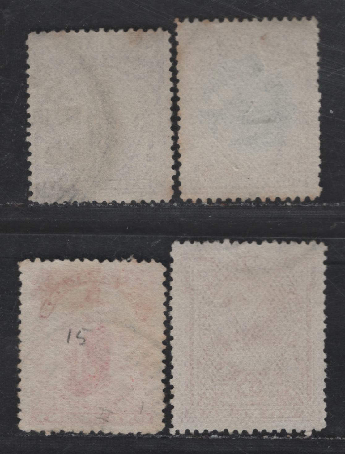 Lot 270 New Zealand SG#246b, 27-248, 277 1/2d - 1d Purple Slate - Carmine Mount Cook or Aorangi - Woman, 1898-1901 Pictorial - Universal Penny Postage Issues, 4 Very Fine Used Singles, Unwatermarked, Perf 12-16