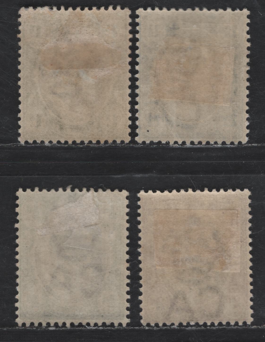 (C) Transvaal SG#244,246, 247, 251 1/2d Black & Bluish, 2 1/2d Black & Blue, 1/- Black & Sage Green, 2d Black & Purple, 1902 King Edward VII Wmk Crown Issue, 4 F & VF OG Singles