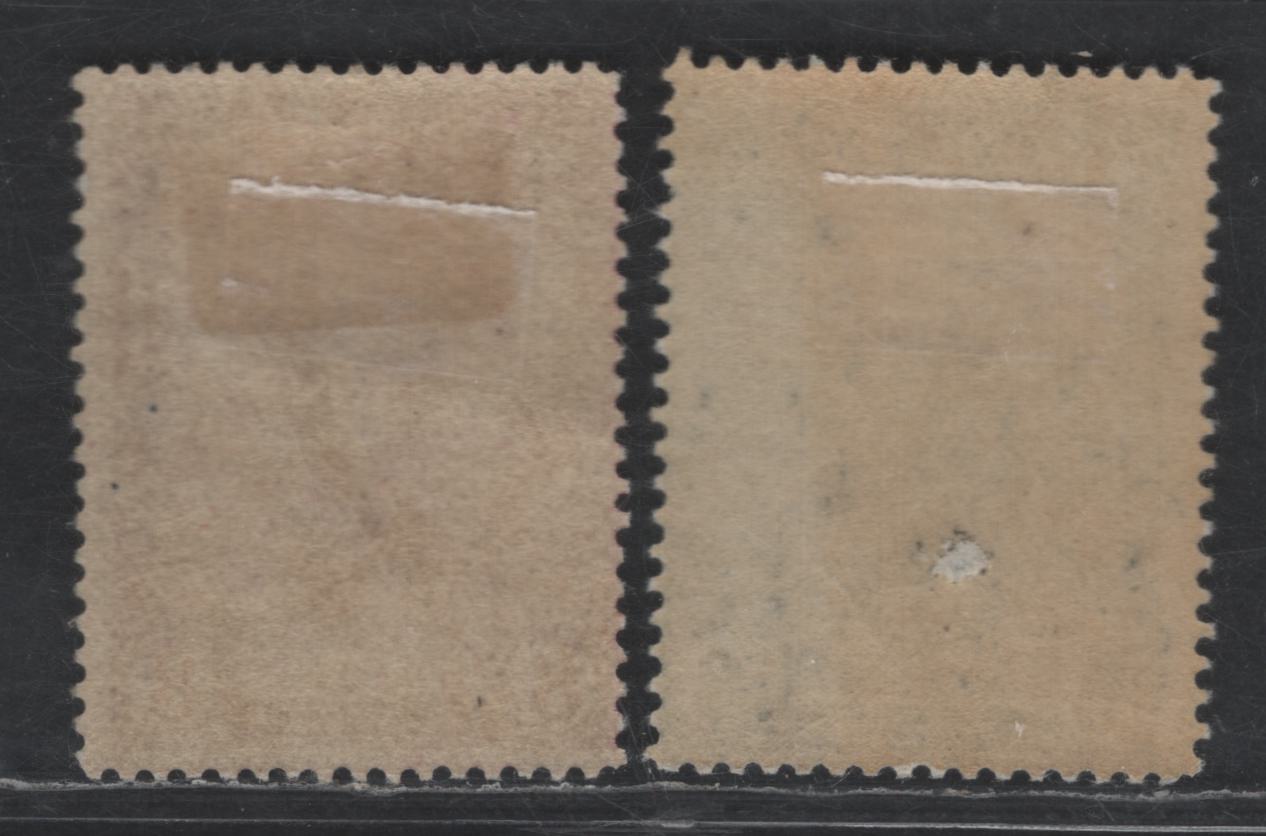 Lot 40 Newfoundland #120-121 6c - 8c Gray - Magenta Monchy - Ubique, 1919 Trail of the Caribou Issue, 2 VGOG Singles, 6c Is Perf 14.1x13.9, 8c Is Perf 14.2x14