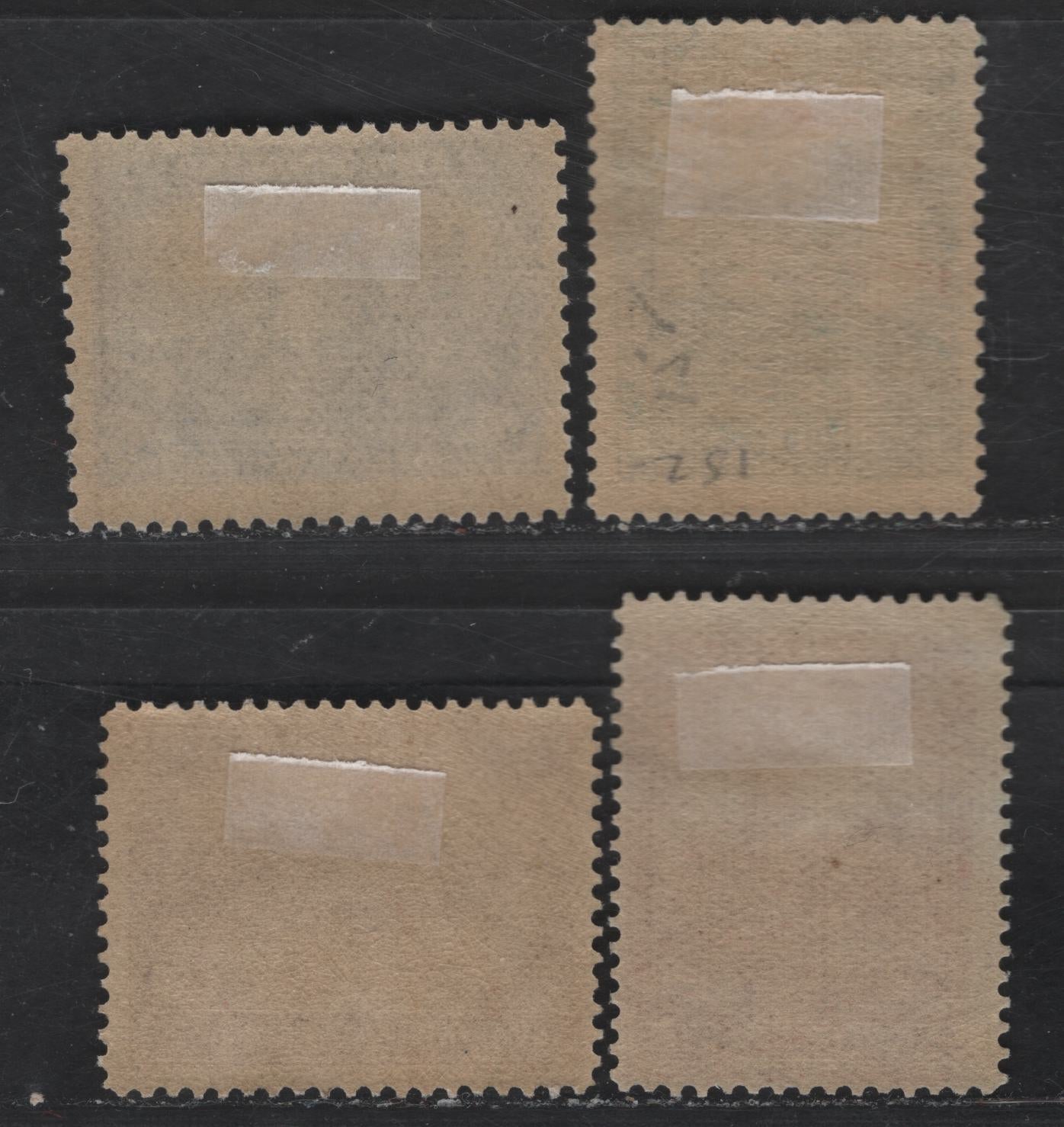 Lot 45 Newfoundland #150-152, 154 6c- 12c Ultramarine - Brown Carmine Newfoundland Hotel -General Post Office, 1928 Pictorial Issue, 4 FOG Singles, Initial Printing By Whitehead Morris & Co, 6c is Comb Perf 13.5x13, Others Are Line Perf 14