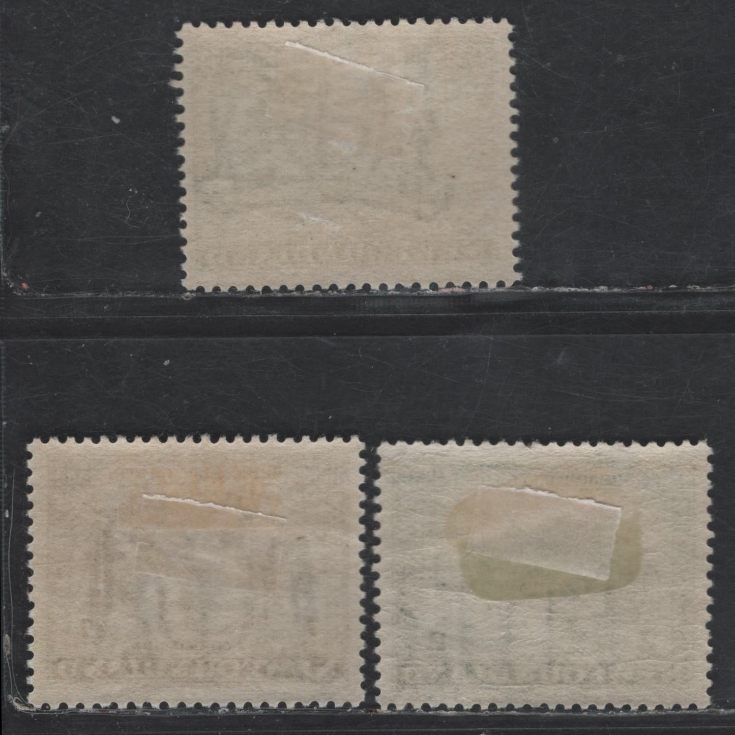 Lot 55 Newfoundland #213, 217, 223 2c - 5c Green - Deep Green Compton Castle - Map of Newfoundland, 1933 Sir Humphrey Gilbert Issue, 3 F/VFOG Singles