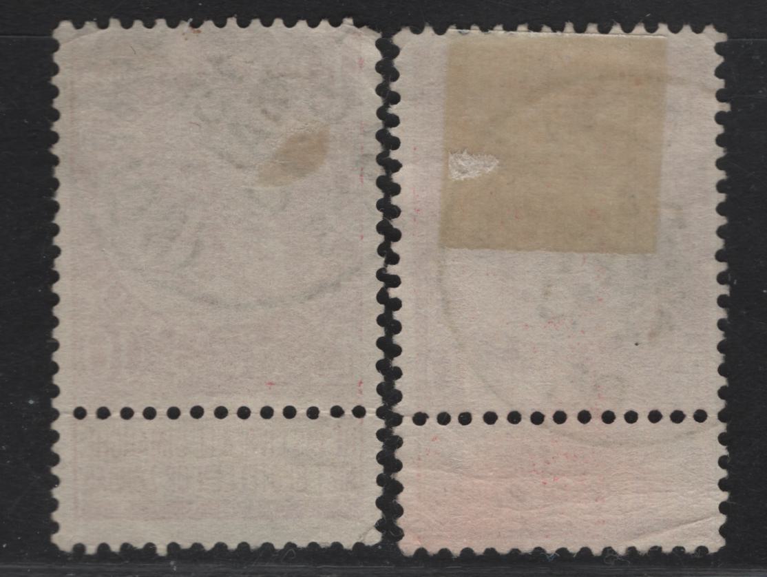 Lot 106 Belgium SC#66a 10c Bright Rose Sunday Labels, 1893-1900 Sunday Labels Issue, A Very Good Used Singles, Very Thin Transparent Paper, Both Small Corner Creases