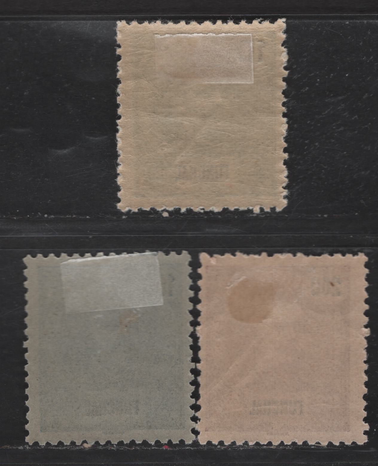 Lot 166 Funchal SC#15, 27, 32 10r - 200r Light Green - Red Violet on Pale Lilac King Carlos, 1897-1905 King Carlos Keyplates, 3 FOG Singles