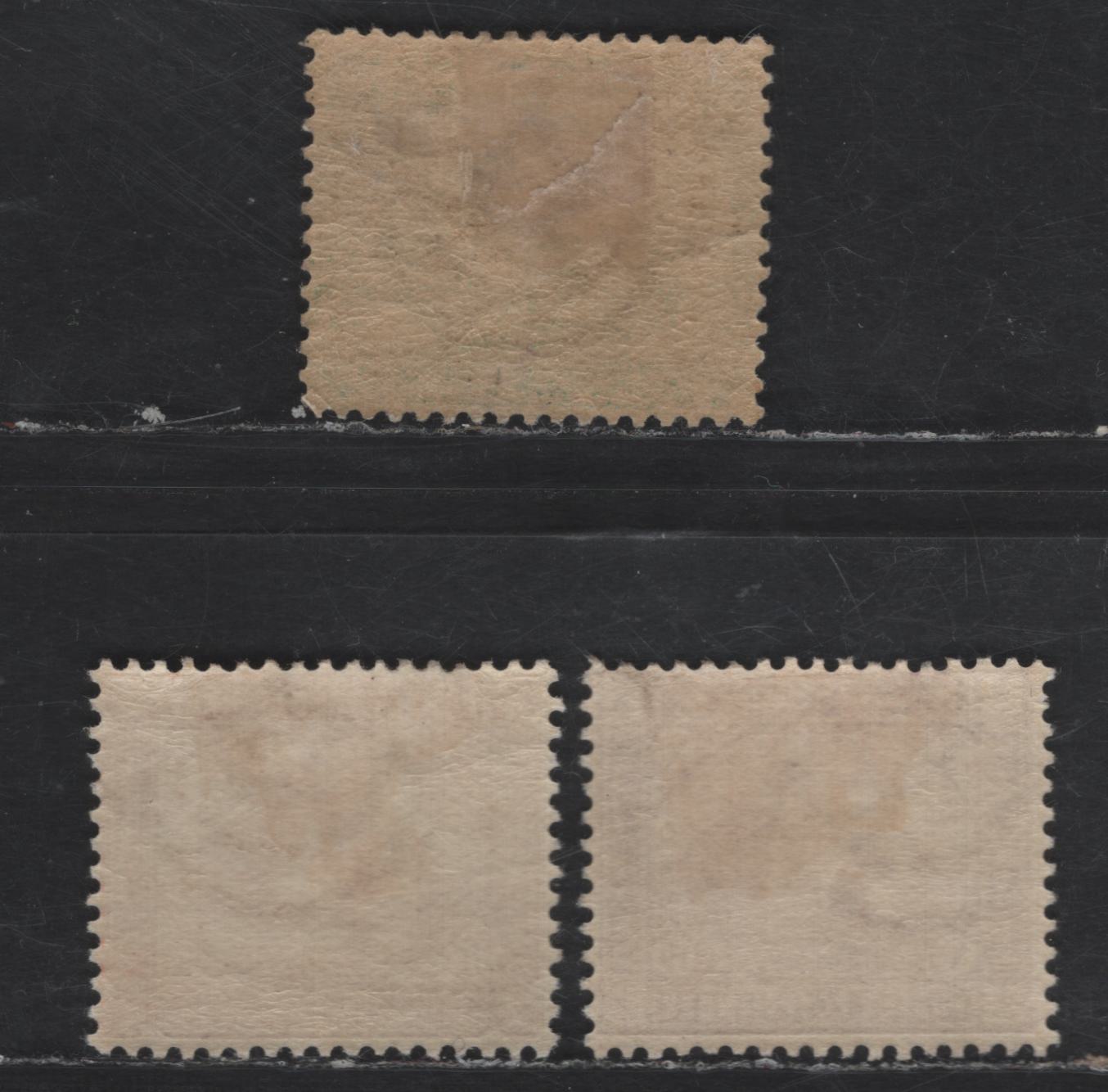 Lot 85 Egypt SG#52, 55, 64c 10pa - 10pi Green - Mauve Sphyxn & Pyramid, 1881-1909 Sphyxn & Pyramid Keyplates, 3 F/VFOG Singles, 2pi & 10pi Are On Chalky paper