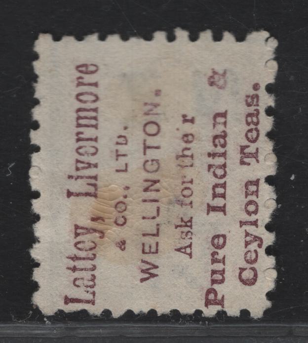 Lot 121 SG#222d 4d Green Queen Victoria, 1891-1895 Queen Victoria Second Sideface Issue, A Fine Used Single, Perf 10, Brown Purple Advert On Back