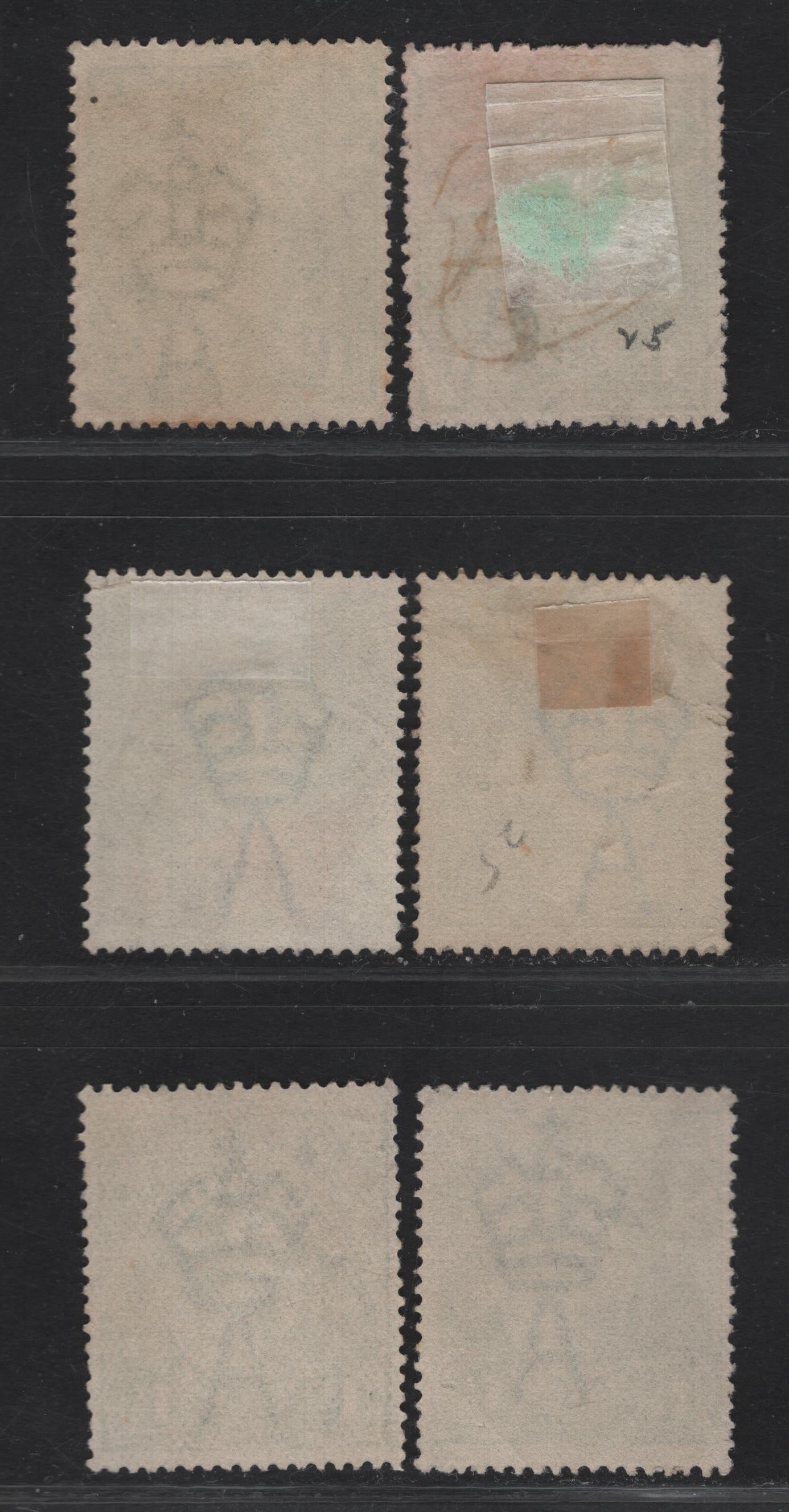 Lot 227 Australia SG#61 1.5d Green - Pale Emerald Green King George V, 1918-1923 KGV Heads Issue, 6 Very Fine Used Singles, Six Different Shades, Single Crown Wmk
