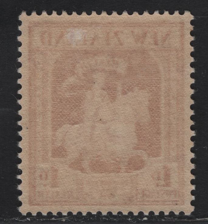 New Zealand SG#555 1d+1d Carmine & Scarlet Crusader, 1934 Crusader Health Issue, A VFOG Single