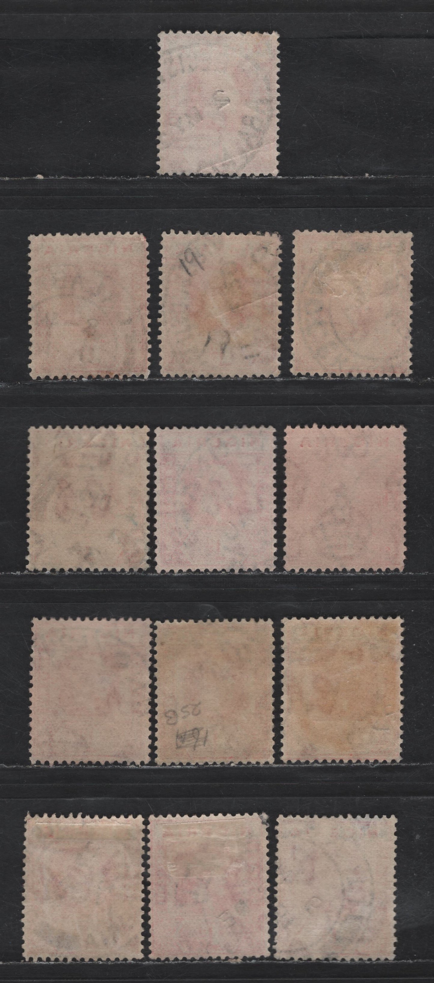 Lot 167 Nigeria SG#16b 1d Rose Red - Deep Red King George V, 1921-1932 KGV Imperium Keyplate Issue, Wmk Multiple Script CA, Fine/Very Fine Used Singles, Better Town/Village Cancellations That Are Not The Most Common Ones Or Lagos