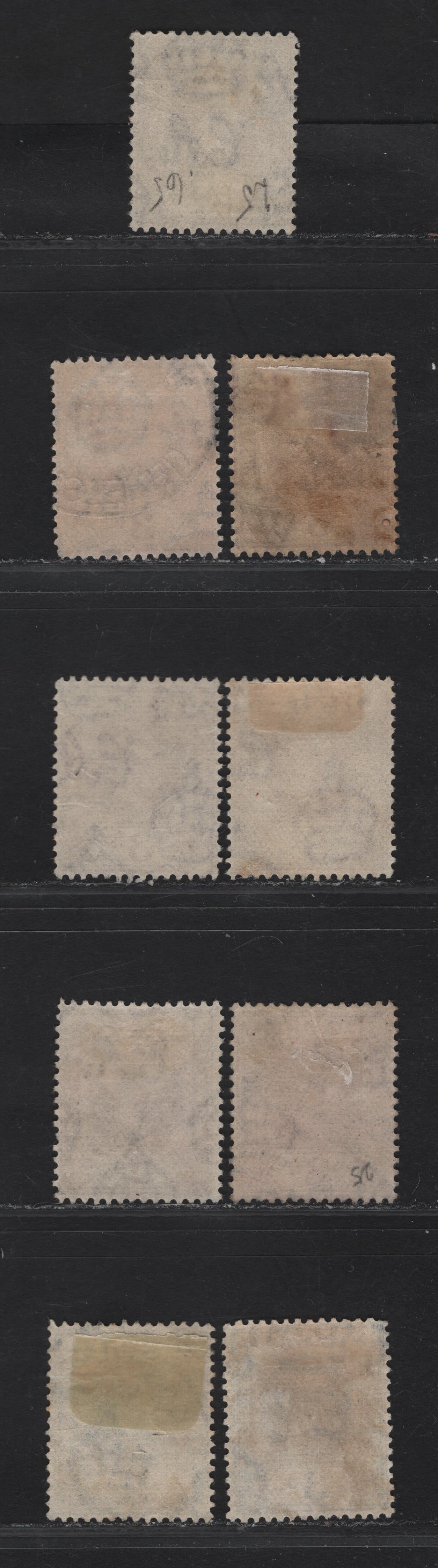 Lot 207 Nigeria SG#22a, 23 3d Grayish Purple - Dull Blue King George V, 1921-1932 KGV Imperium Keyplate Issue, Wmk Multiple Script CA, 9 Fine/Very Fine Used Singles, Different Shades From Lot 206