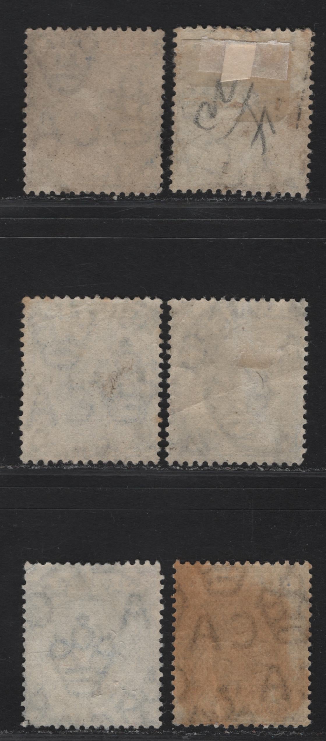 Lot 71 Nigeria #4-4a 2 1/2d Cobalt & Blue, Blue, Cobalt & Bright Blue, Cobalt & Dull Blue, 1914-1929 King George V Imperium Keyplate Issue, Wmk Multiple Crown CA, 6 F & VF Used Singles Dated Examples Showing The Progression Of Shades On This Value