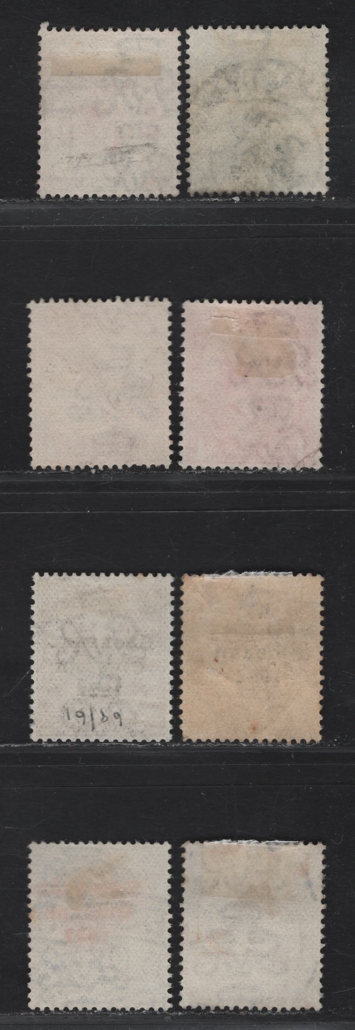 Lot 21 Ireland SG#52-57 1/2d - 3d Green - Bluish Violet King George V, 1922-1923 KGV Profile Heads Issue, 8 Very Fine Used Singles, Thom Irish Gree State Overprint, Two Shades Of The 1/2d & 1d