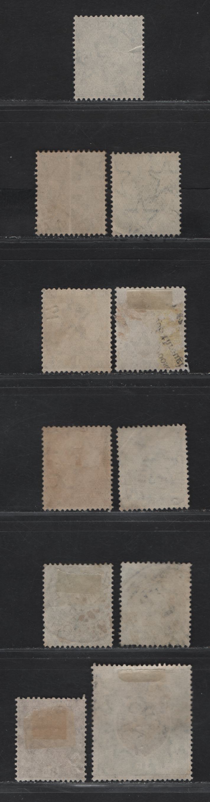Lot 237 India SG#201-203, 206-207, 209-212, 214 3p - 1r Slate - Chocolate & Green King George V, 1926-1933 KGV Keyplates, 10 Fine/Very Fine Used Singles, Multiple Star Wmk