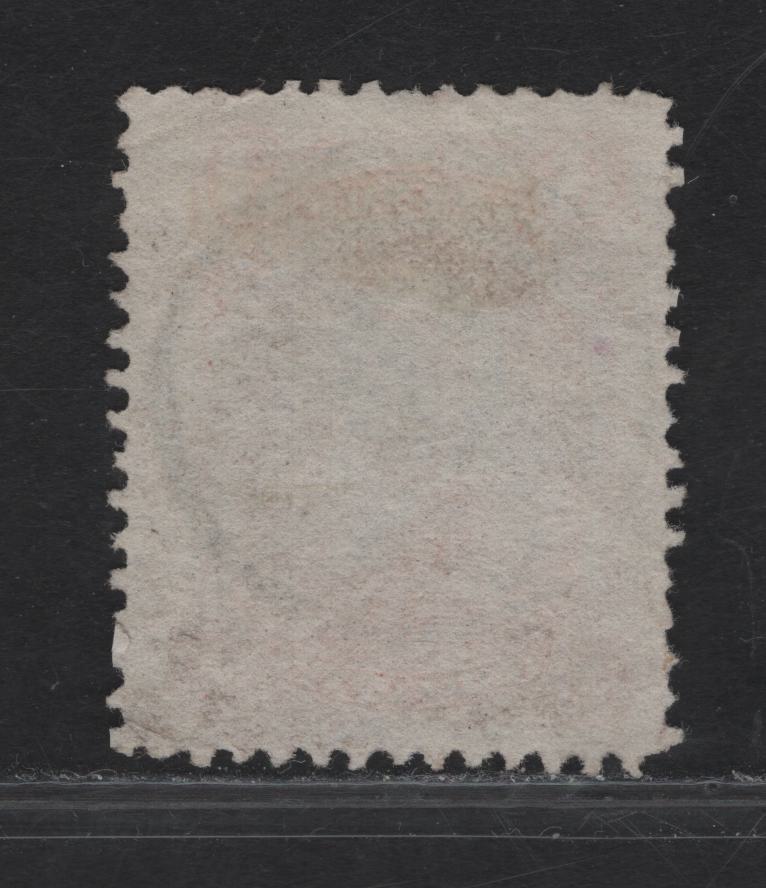 Lot 254 (C) Newfoundland #33 3c Vermillion Queen Victoria, 1868-1894 2nd Cents Issue, A Fine Used Single, Perf 12x11.75, paper Cents-E, Small Corner Crease At UR, Jumbo Size Margins For This Issue.