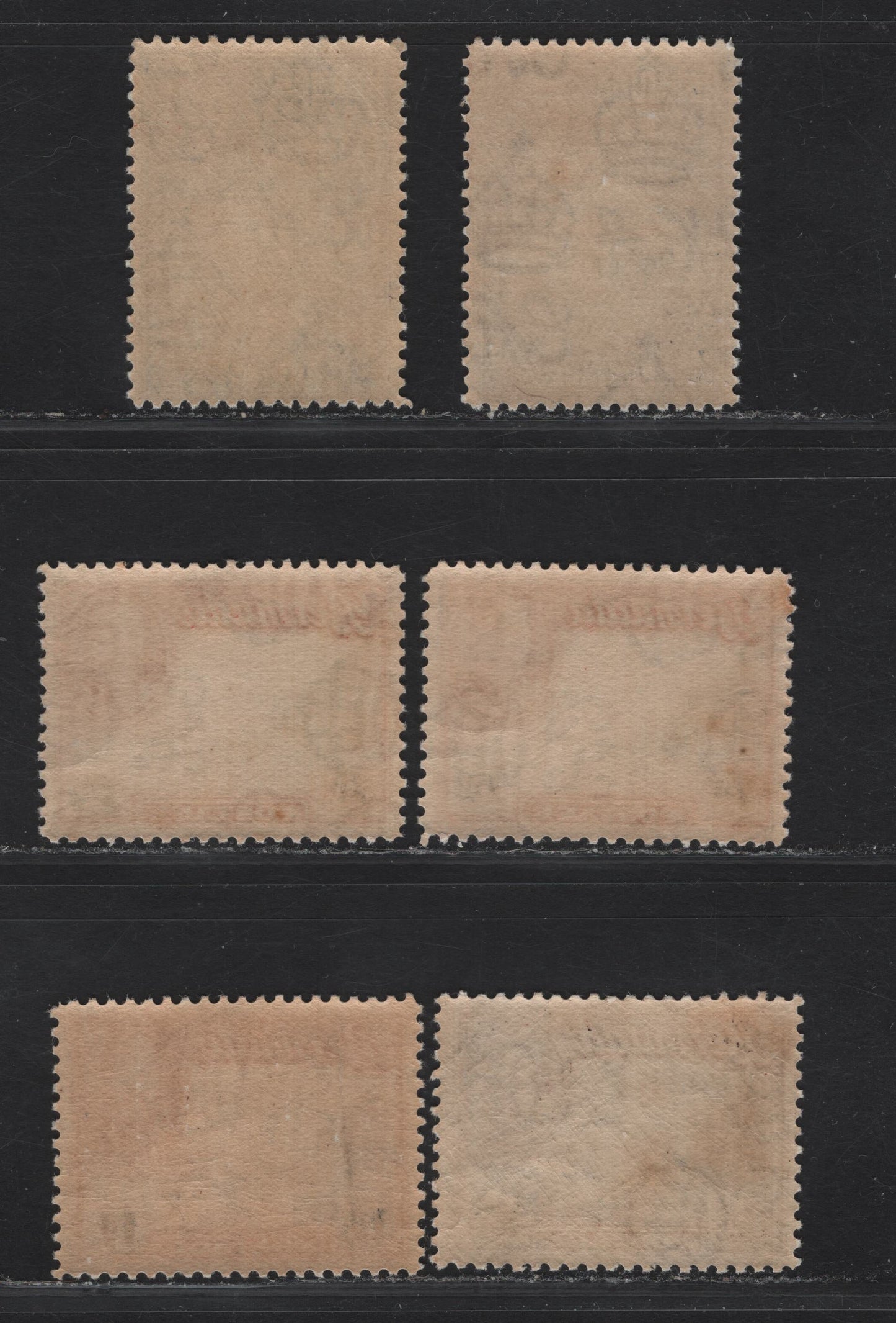 Bermuda SG#99-100, 102 1d - 2.5d Black & Scarlet - Light Bright Blue & Deep Blue South Shore - Grape Bay, 1936-1947 KGV Pictorial Issue, 6 VFNH Singles