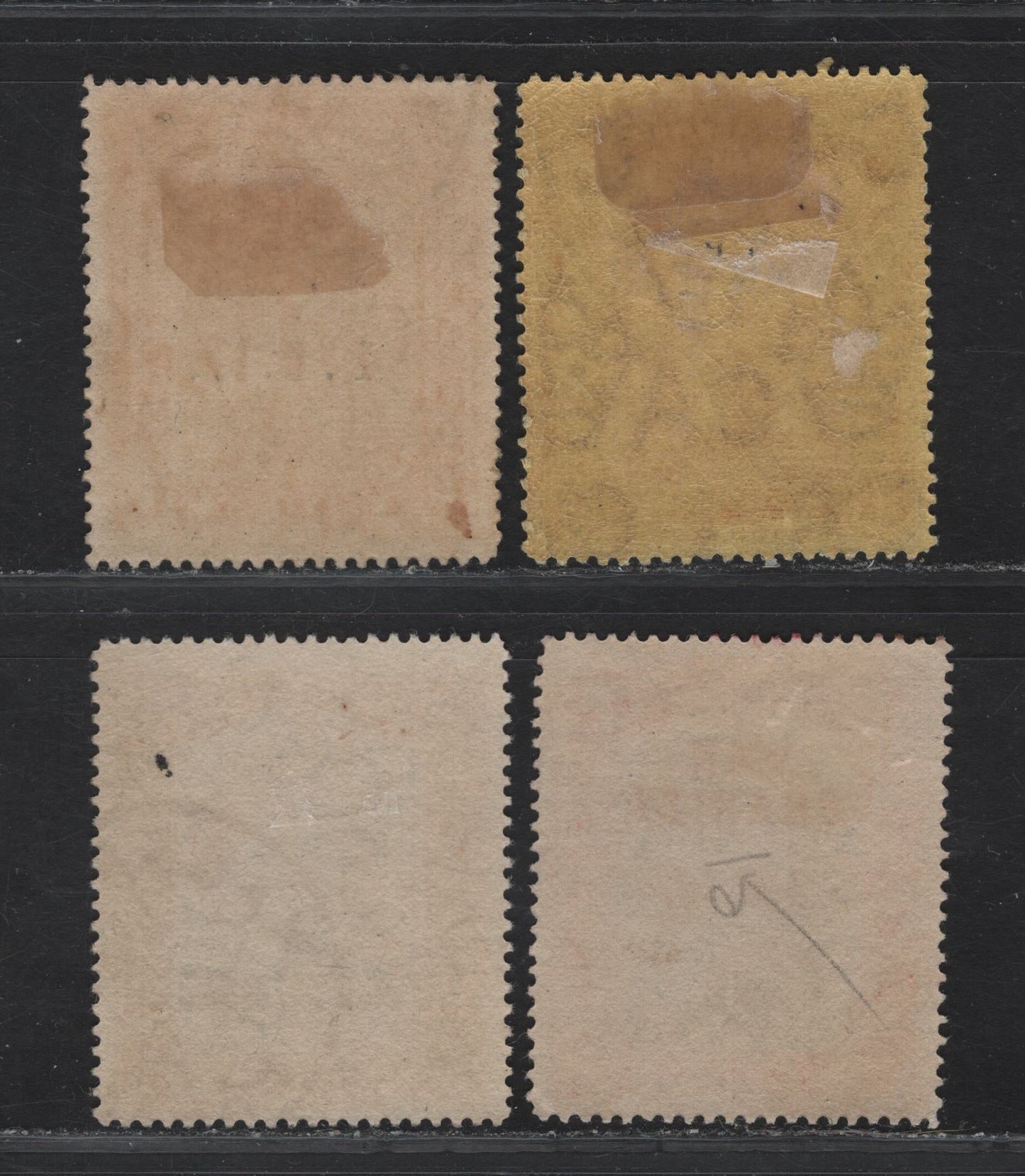 Lot 9 (C) Bahamas #90, 94, 100, 101 1d Grey & Deep Carmine Red - 1d Grey Black & Carmine Red, 1919 War Tax Overprints On Queen's Staircase Definitives, 4 F & VF Used SIngles