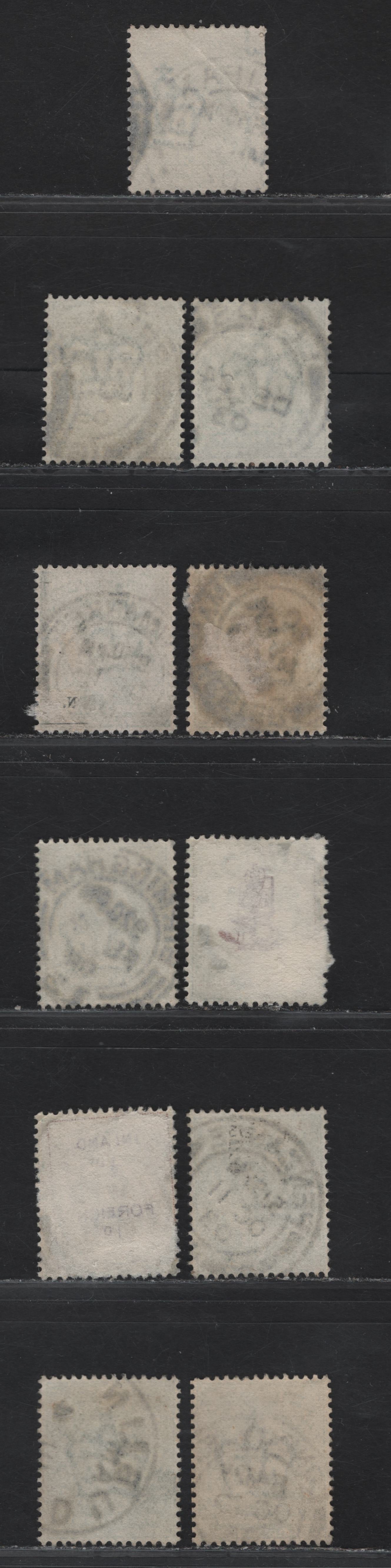 Lot 11 Great Britain SC#127a (SG#216 (Spec M1(1) - M1(3))) 1/2d Deep Blue Green - Blue Green King Edward VII, 1902-1910 King Edward VII Issue, Fine/Very Fine Used Singles, Single Bar Barell CDS Cancels, More Common Towns