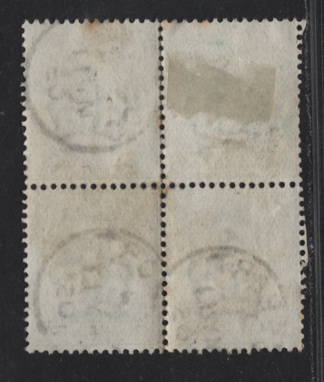 Lot 191 Great Britain SC#143a (SG#218) 1/2d Yellowish Green King Edward VII, 1902-1910 King Edward VII Issue, A Very Fine Used Block of 4, DLR Printing, May 11 1905 Gesport CDS