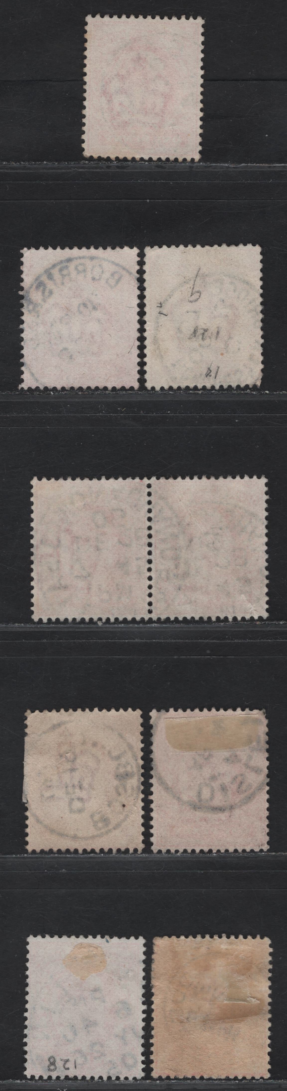 Lot 201 Great Britain SC#128&var (SG#219-220 (Spec M5(1)-M5(3))) 1d Scarlet - Deep Bright Scarlet King Edward VII, 1902-1910 King Edward VII Issue, Fine/Very Fine Used Singles, B & D Single Circle Town & Village CDS Cancels