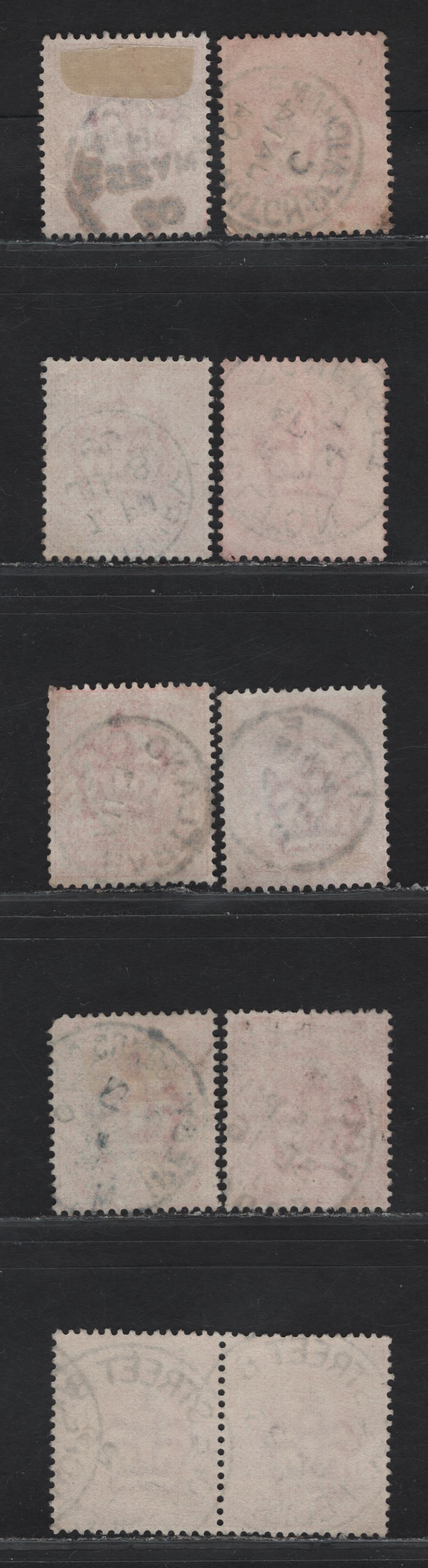 Lot 203 Great Britain SC#128 (SG#219-220) 1d Scarlet - Deep Scarlet King Edward VII, 1902-1910 King Edward VII Issue, Fine/Very Fine Used Singles, H & I Single Circle Village/Town CDS Cancels