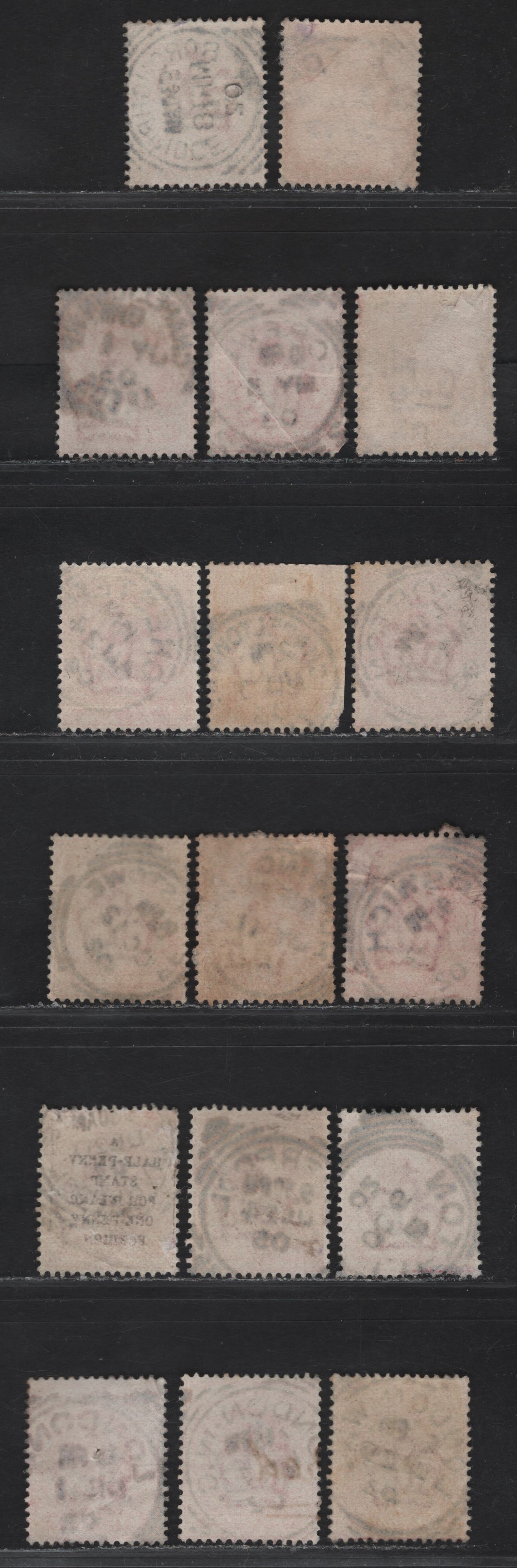 Lot 207 Great Britain SC#128 (SG#219-220) 1d Scarlet - Bright Scarlet King Edward VII, 1902-1910 King Edward VII Issue, Fine/Very Fine Used Singles, B-L Squared Circle Village/Town Cancels