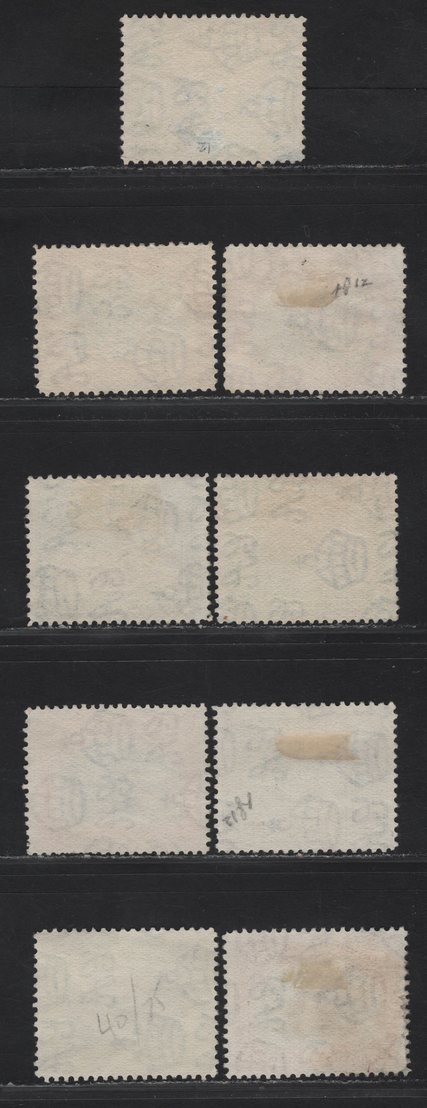 Lot 187 Trinidad & Tobago SG#230-233, 230a-231a, 235-236, 238 1c - 72c Blue & Green - Myrtle Green & Carmine First Boca - Blue Basin, 1935-1936 Pictorial Issue, 8 Very Fine Used Singles, Line Perf 12 & Comb Perf 12.5 On 1c & 3c