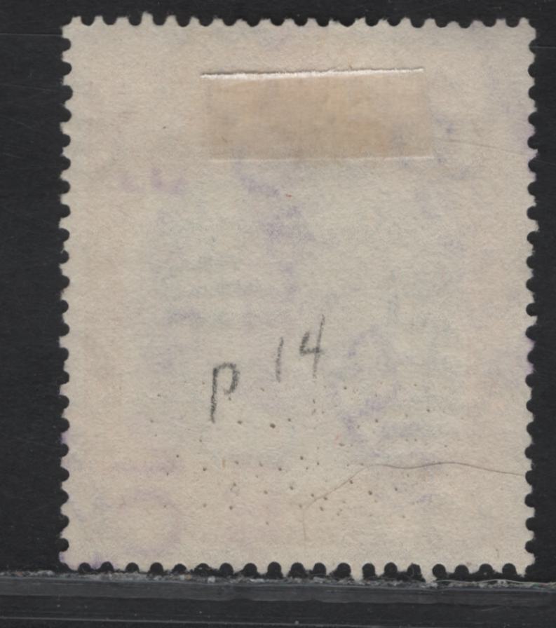 Lot 199 Bermuda SG#120b 12/6 Gray & Pale Orange King George VI, 1938-1952 KGVI Keyplates Issue, A Very Fine Used Single, Chalky Paper, Perf 14, Revenue Cancel.