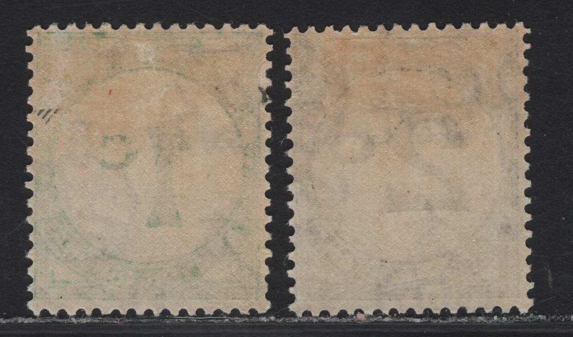 Lot 201 British Guiana SG#D1-D2 1c-2c Black - Green Numerals, 1940-1955 Postage Dues, 2 F/VFOG Singles
