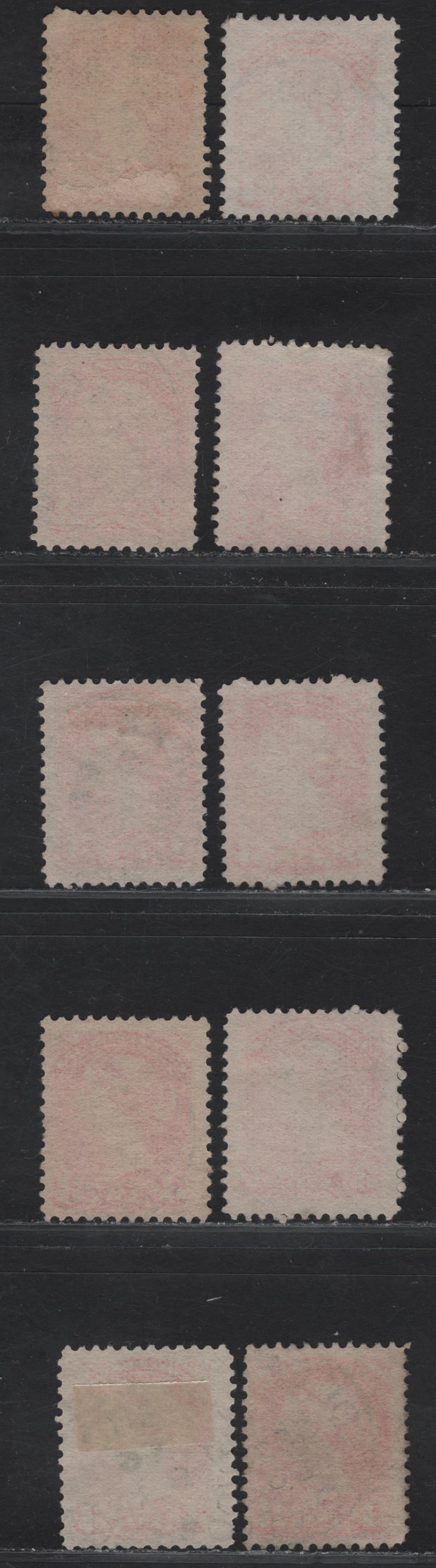 Lot 24 Canada #41 3c Orange Vermillion - Dull Vermillion Queen Victoria, 1888-1897 Small Queen Issue, 10 Fine Used SIngles, Early Second Ottawa Printing, Mostly 2O-E, All With Different 1893 Dated Town Cancels.
