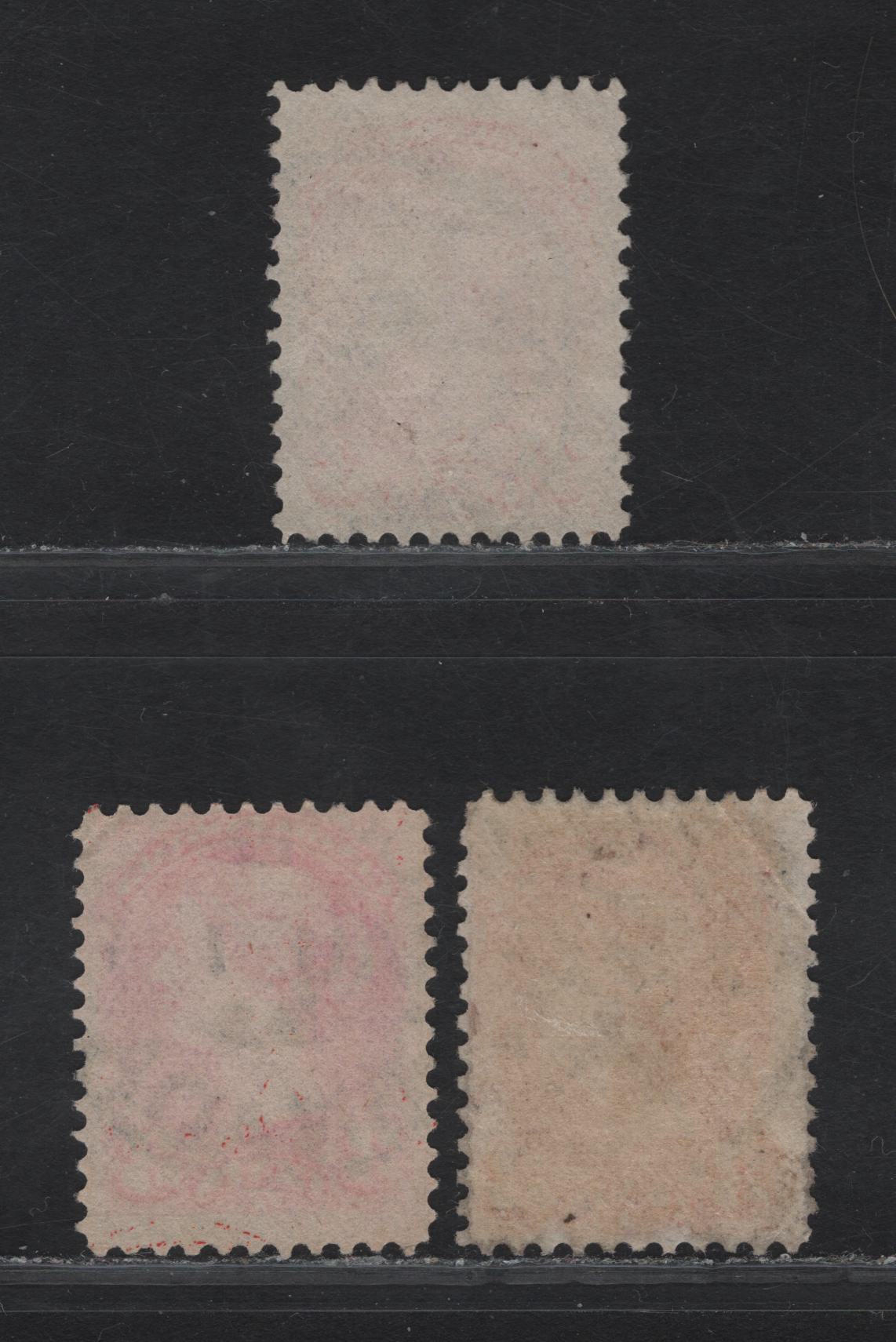 Lot 31 Canada #41 3c Orange Vermillion - Red Orange Queen Victoria, 1888-1897 Small Queen Issue, 3 Fine/Very Fine Used Singles, Mid Second Ottawa Printings, Vertical Wove Papers 2O-G, 2O-F & 2O-O