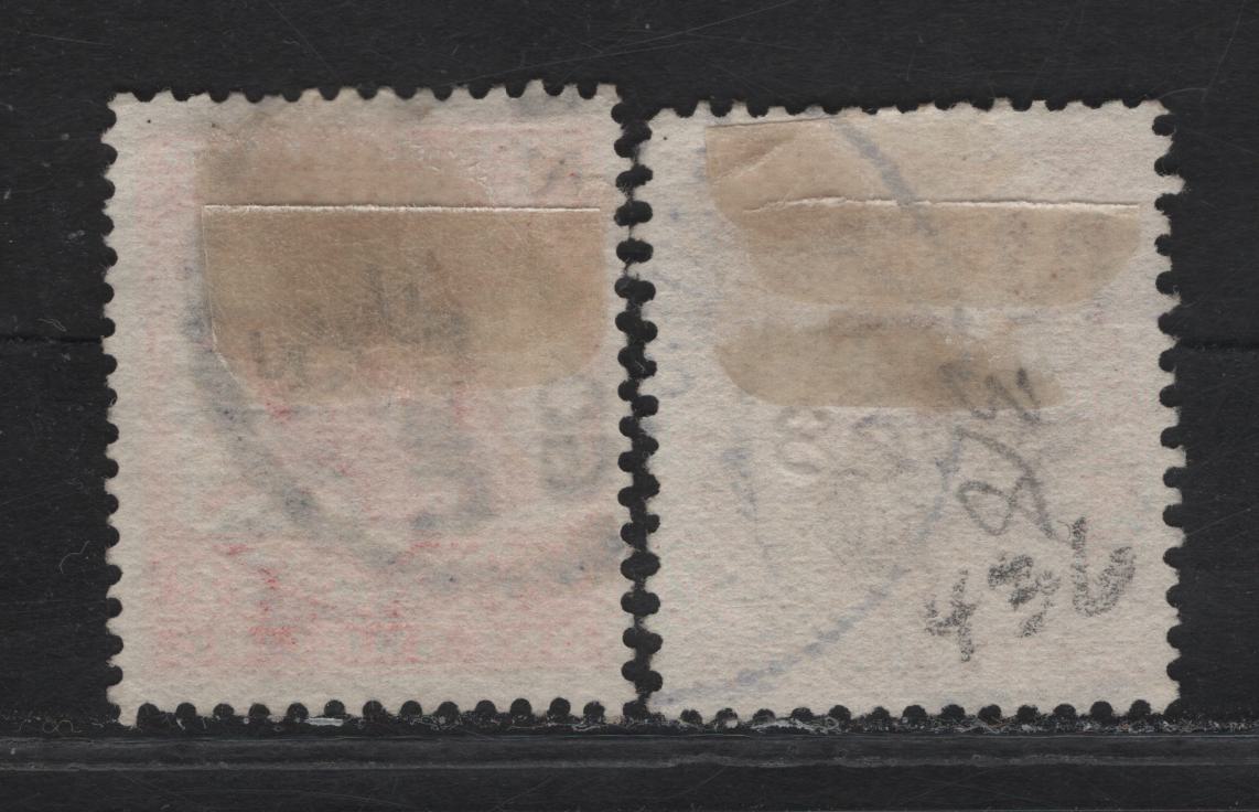 Lot 88 (C) New Zealand SG#375, 385 3d - 1/- Brown - Orange Red Huia - Kea & Kaka, 1907-1908 Smaller Pictorial Issue, 2 Fine/Very Fine Used Singles.