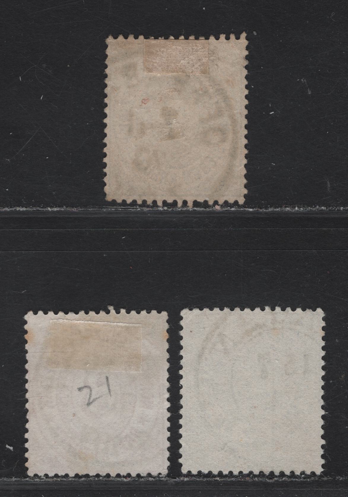 Lot 114 North German Confederation SC#17, 21-22 2gr - 7kr Ultramarine - Ultramarine Numeral, 1869 Perforated Numeral Issue, 3 Very Fine Used Singles