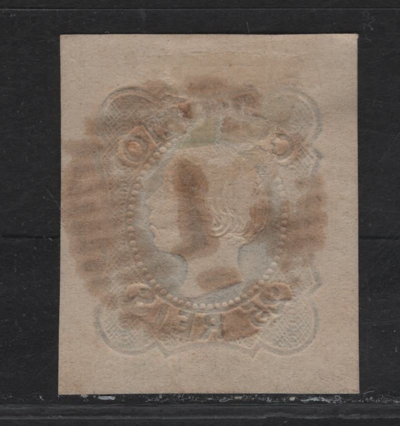 Lot 130 Portugal SC#6 25r Blue King Pedro V, 1855 King Pedro V Issue, A GEM Used Single, Type II