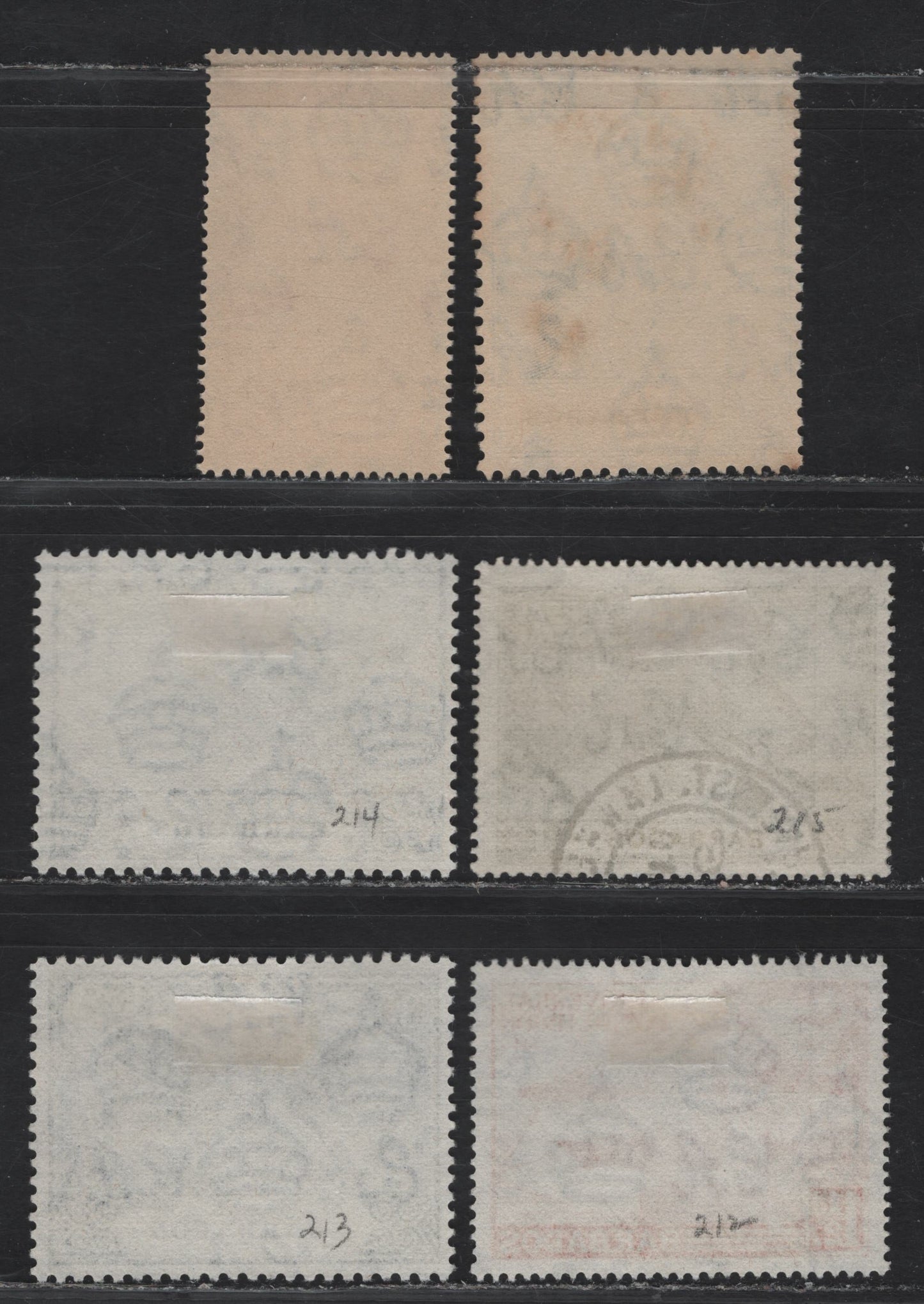 Lot 353 (C)Barbados SG#265-270 1.5d - 1/- Orange - Olive King George VI & Queen Elizabeth - Monument, 1948-1949 Silver Wedding - UPU Issues, 6 Fine/Very Fine Used Singles