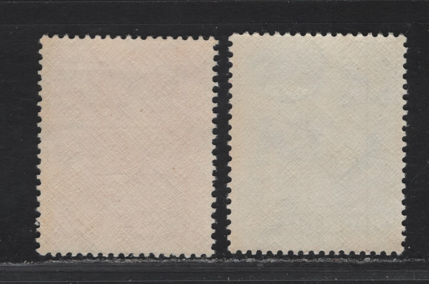 Virgin Islands SG#110a-111a 1/2d - 1d Green - Scarlet King George VI, 1938-1947 KGVI Photogravure Issue, 2 F/VFNH Singles, Ordinary Paper