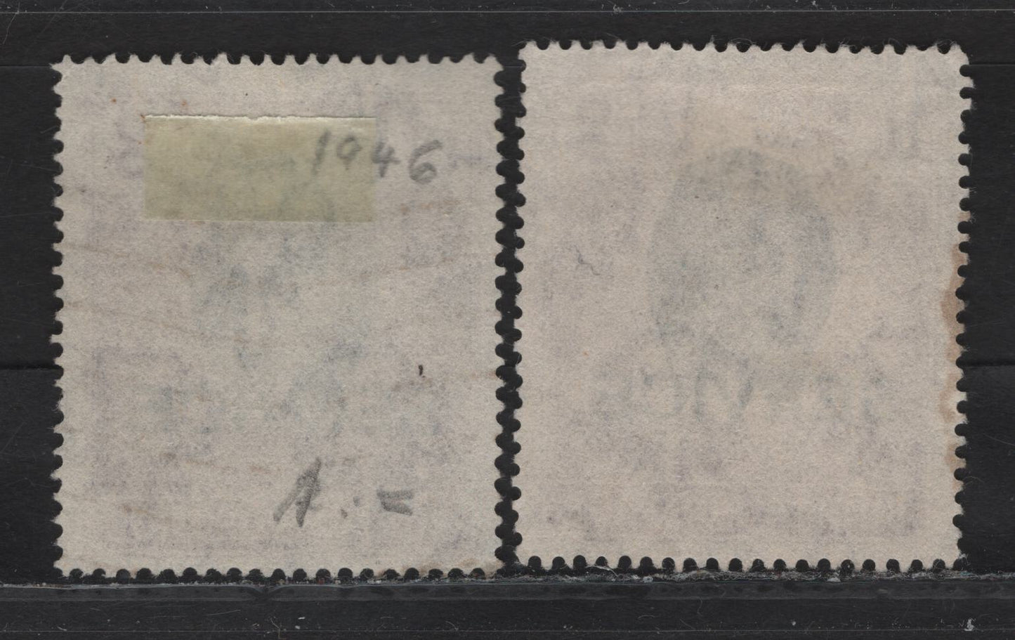 Lot 413 Burma SG#O37, O50 1r Violet - Maroon , 1946-1947 Service Overprints For British Civil Admin & Interim Burmese Govt Issues, 2 Fine/Very Fine Used Singles
