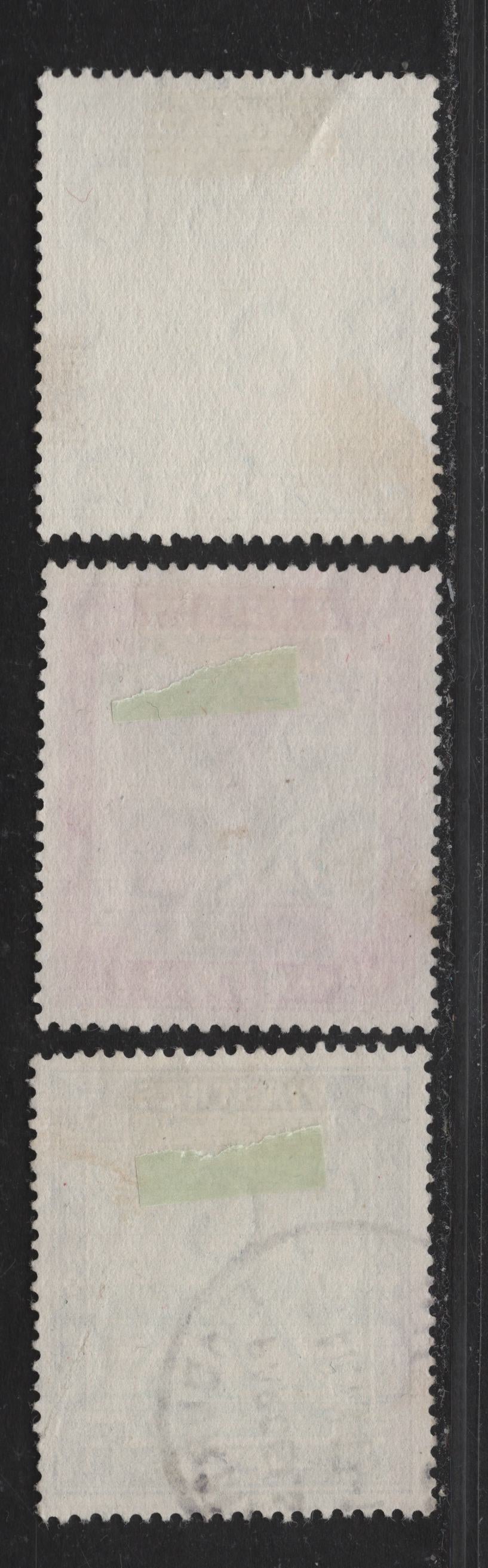 Lot 237 Sudan SG#45ba, 45ca, 46a 6p - 10p Greenish Blue & Black - Black & Bright Mauve Statue of Gen Gordon, 1927-1941 Camel Postman Keyplates, 3 Fine/Very Fine Used Singles, 1941 Printings, Ordinary Paper