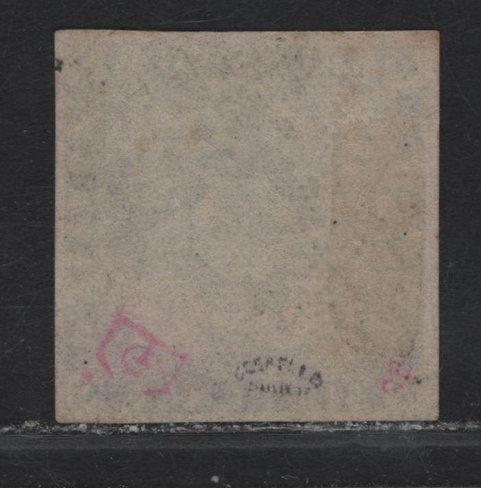 Lot 274 (C) New Brunswick SG#2r 6d Violet Black Flower Heraldry, 1851 Pence Issue, A Fine Unused Imperf Single, 1890 Reprint, 4 Full Margins, Tiny Margin Split Below N of Pence.