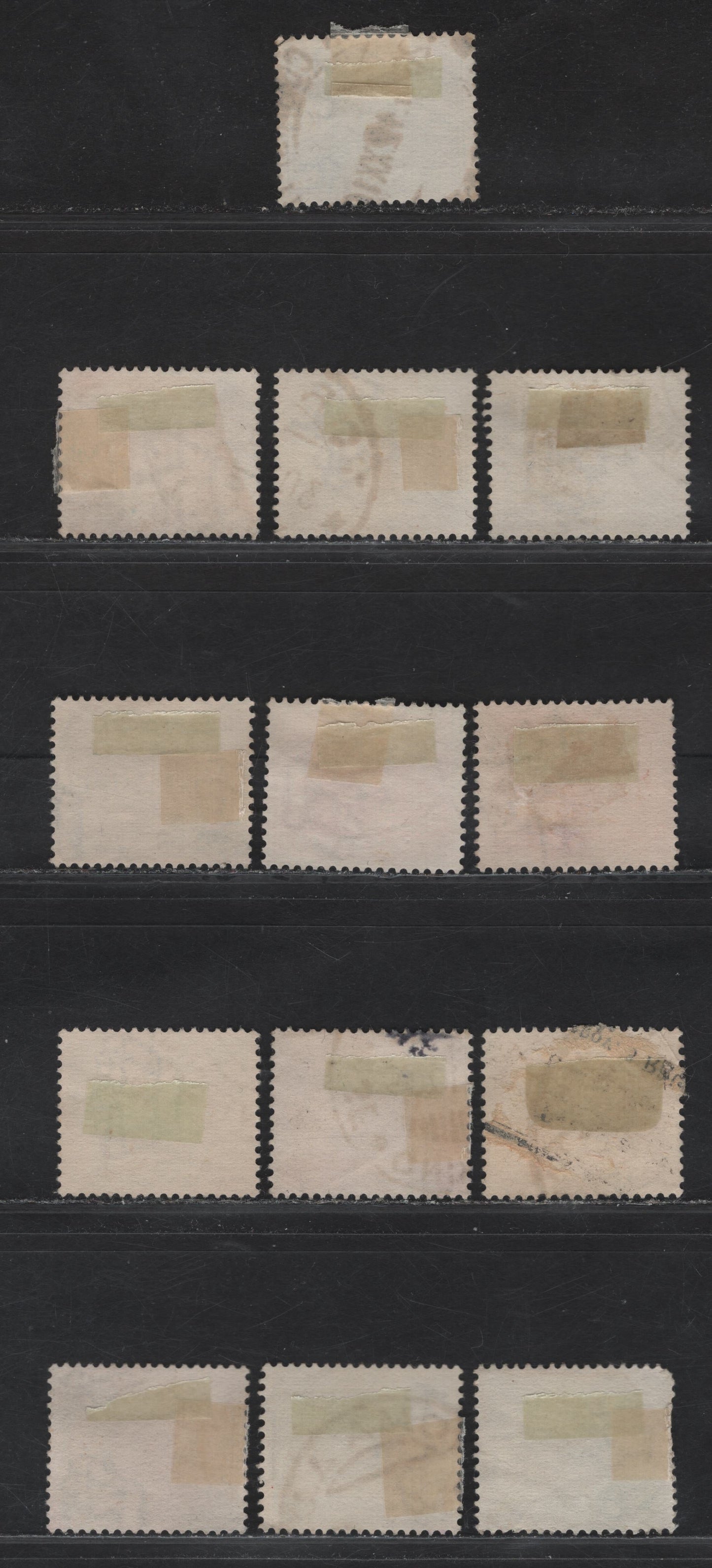 Lot 115 Italy SC#J28-J40 5c - 20l Brown - Carmine Rose Coat of Arms, 1934 Postage Dues, 13 Fine/Very Fine Used Singles, Cancels on 60c, 10l & 20l Appear To Be Legitimate, But They Have Not Been Expertized