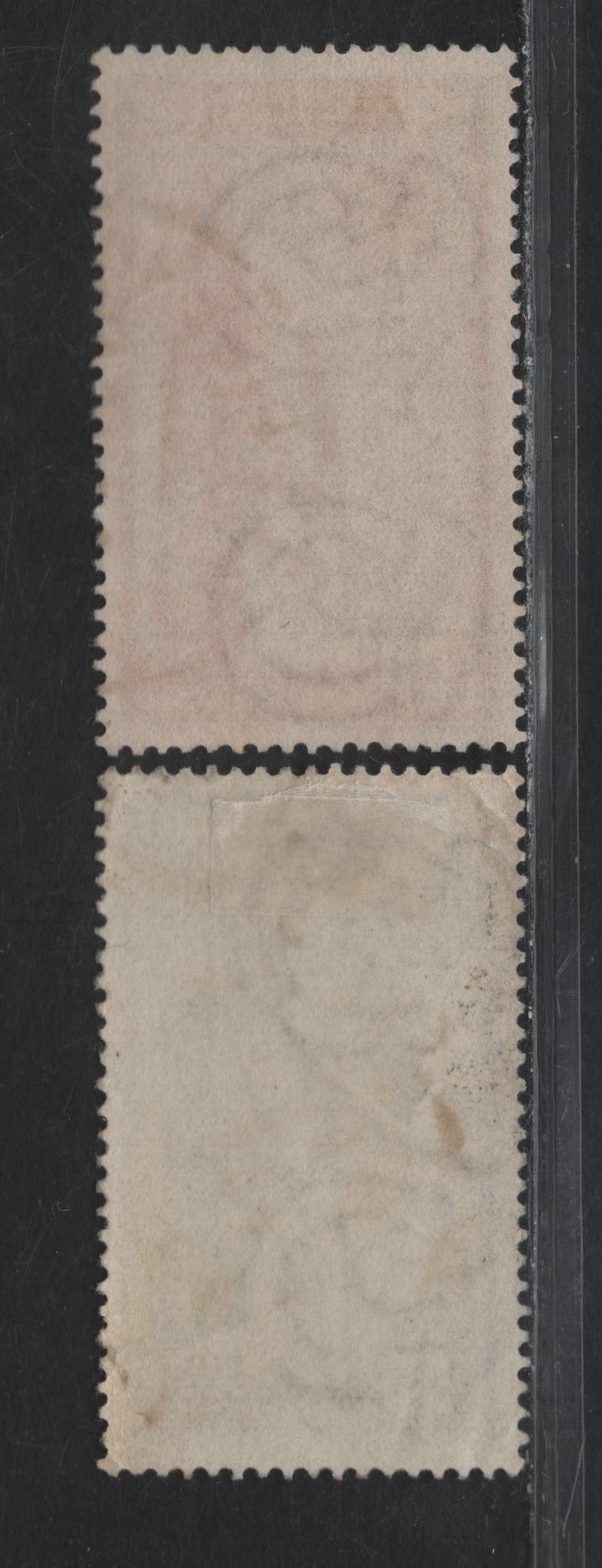 Lot 20 Italy SC#516-517 15l - 20l Violet - Brown Workman & Ship, 1949 European Recovery Program Issue, 2 Fine Used Singles, Indistinct Cancels