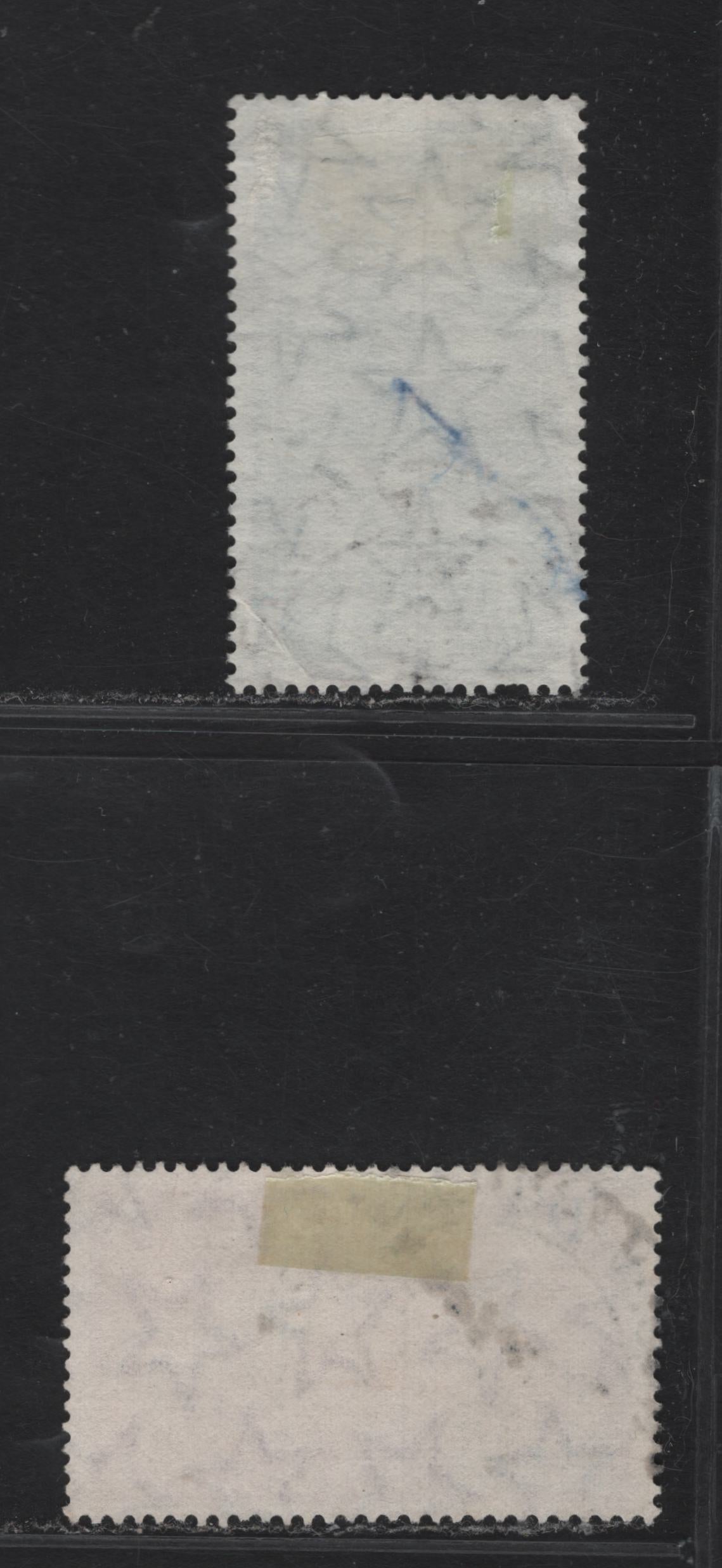 Lot 215 Italy SC#C129, C136 100l - 120l on 50l Prussian Green - Magenta Mazzini - Pres. Giovanni Gronchi to the US & Canada, 1955-1956 Mazzini - Presidential Visit Issues, 2 Very Fine Used Singles