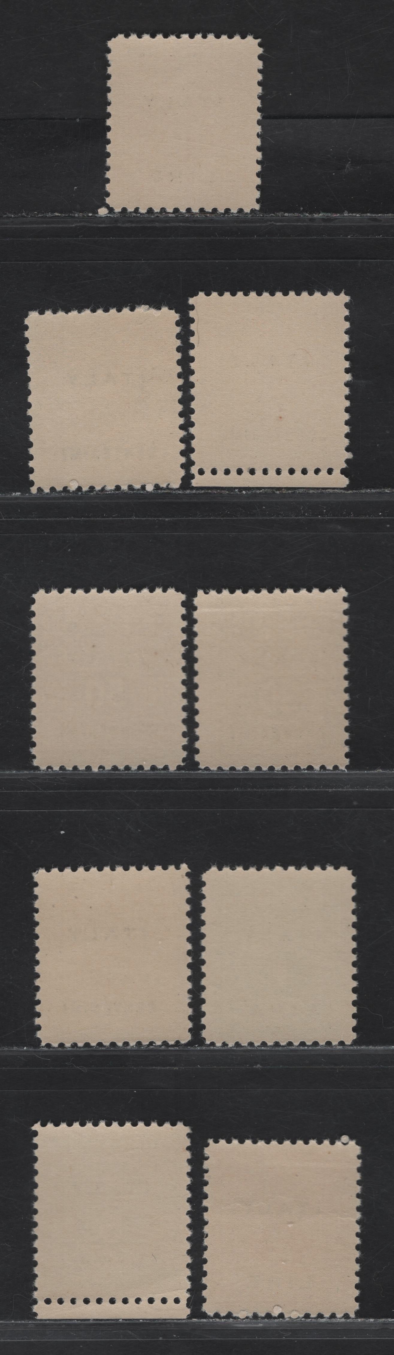 Lot 229 Italy SC#1N1 - 1N9 15c - 1l Pale Orange - Buff Numeral, 1943 Allied Military Government Numeral Issue, 9 F/VFNH Singles