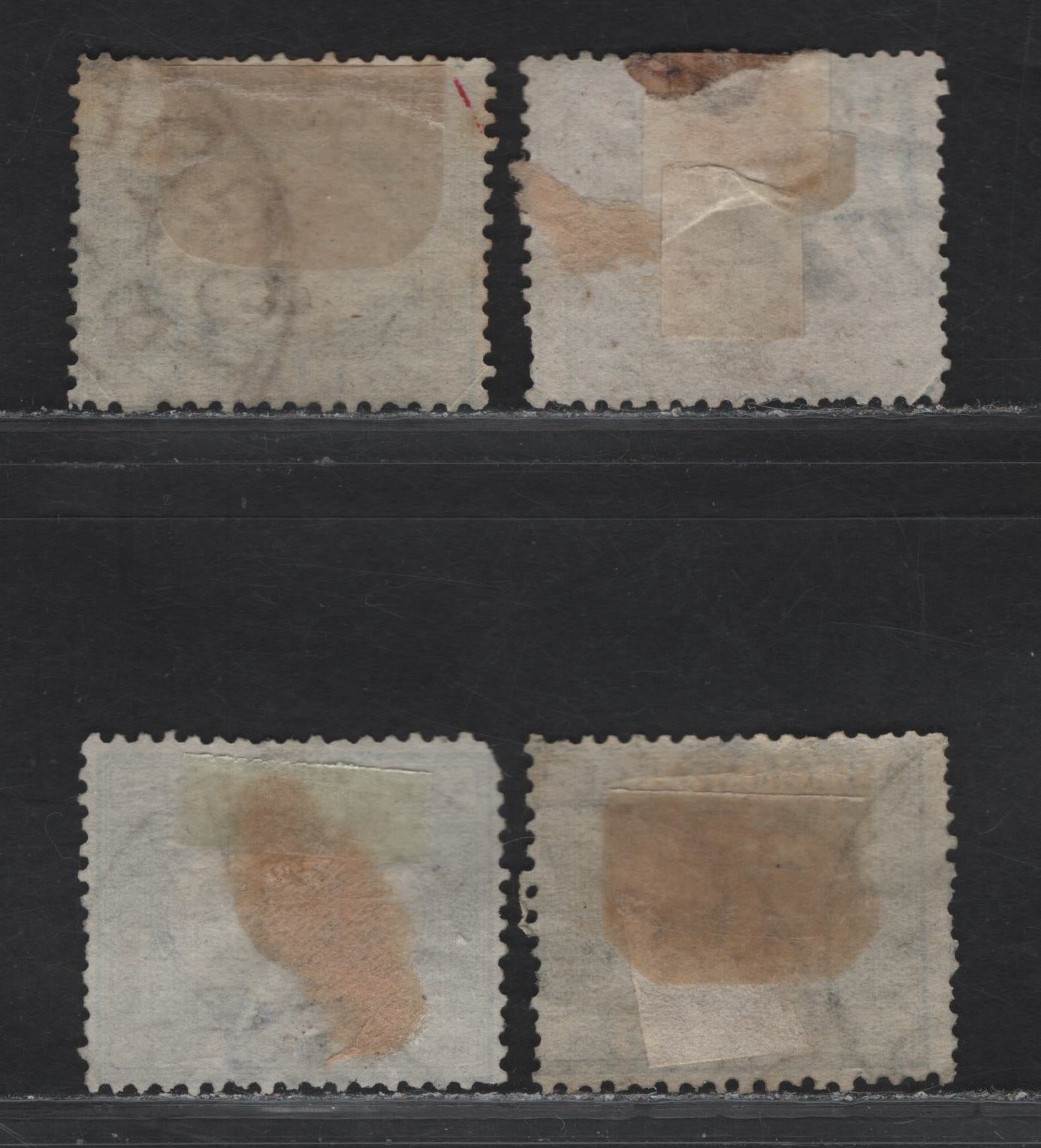 Lot 235 Italy SC#J13, J15, J17, J19 1l - 10l Blue & Brown Numeral, 1870-1925 Postage Dues, 4 Very Good Used Singles, Early 1870 Printings With The Scarcer Brown Numerals