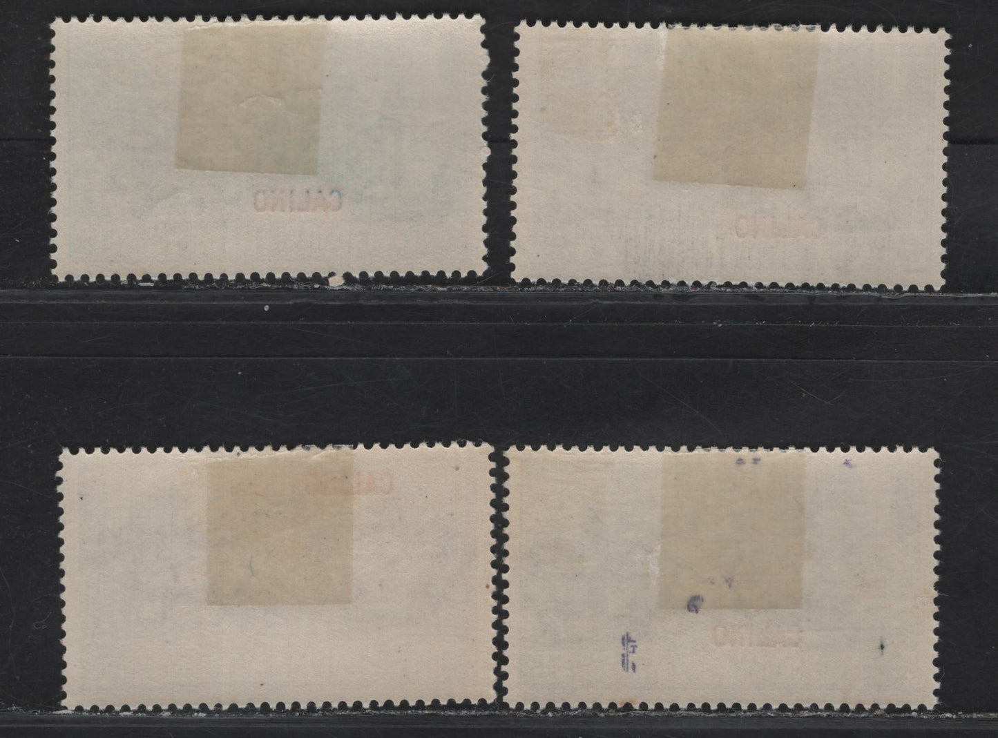 Lot 245 Italy - Aegean Islands - Calino SC#12-15 20c - 1.25l Violet - Deep Blue Ferrucci, 1930 Ferrucci Issue, 4 F/VFOG Singles