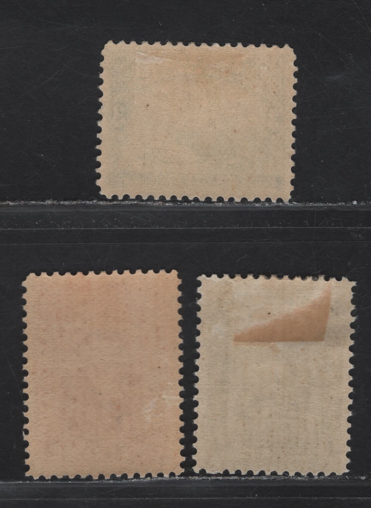 Lot 52 (C) Newfoundland #62-64 2c - 4c Lake, Ultramarine & Olive Green John Cabot - Caribou Hunting, 1897 Discovery of (C) Newfoundland Issue, 3 F/VFOG Singles, Papers ABNN-A (2c), ABNN-D (3c) & ABNN-H (4c)