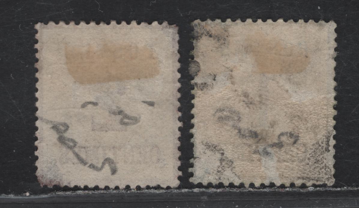 Lot 188 (C) France - German Occupation SC#N8-N9 1c - 2c Olive Green - Red Brown Numeral, 1870 Numeral Issue, 2 VGOG & Unused Singles, Showing Network With Points Down, Perfs 13.5 & 14.25