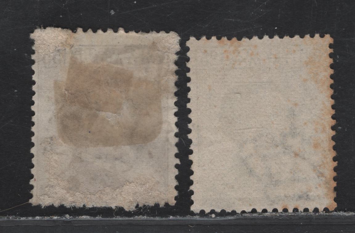 Lot 265 (C) Italy SC#101, 106 25c, 55c Green & Dull Violet Victor Emmanuel III, 1906-1919 Victor Emmanuel Definitive Issue , 2 VG & Fine Used Singles Key Values, Scarce, Some Toning On 25c