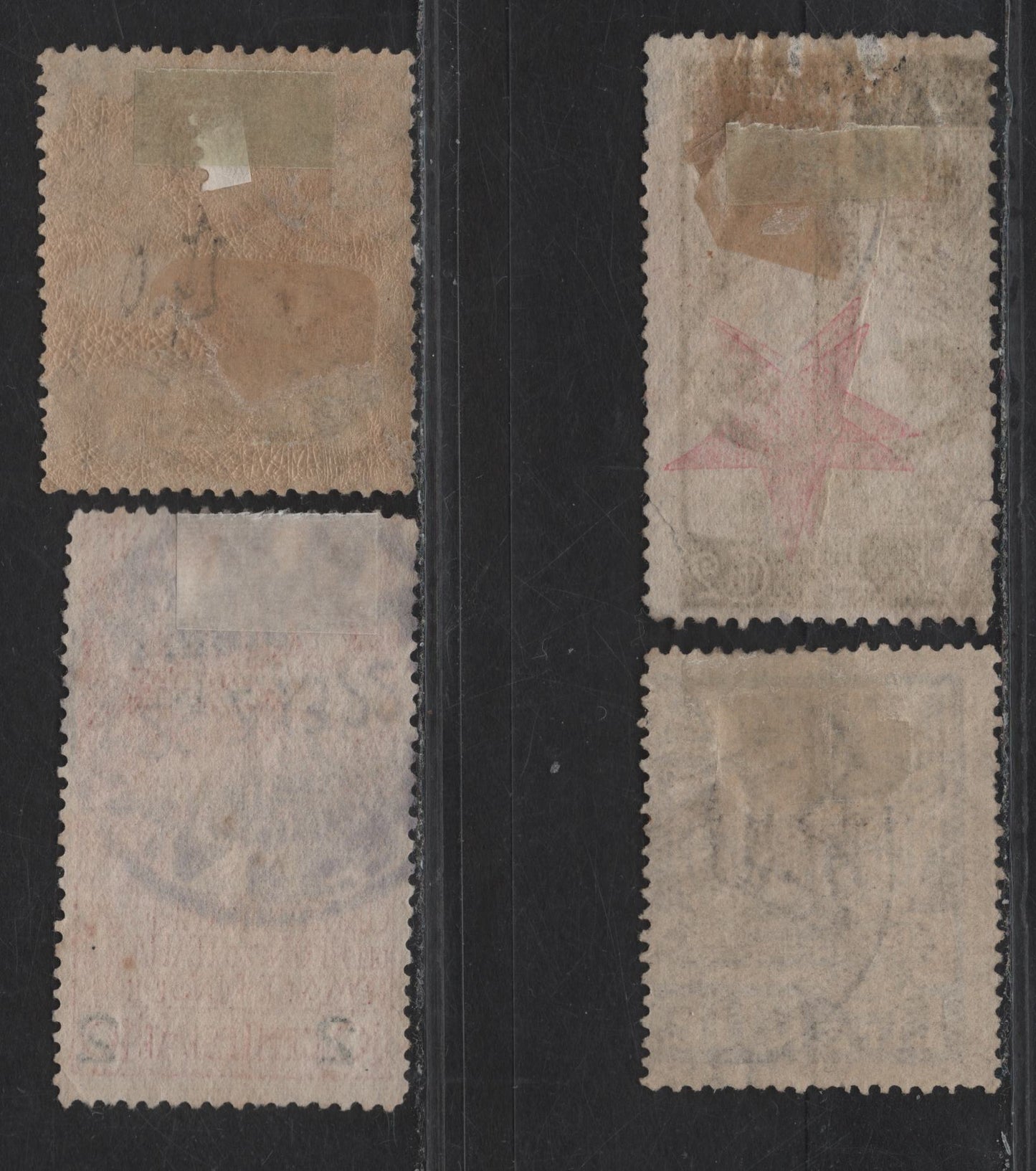 Lot 268 Italy SC#119, 127, 136, 163 2c-2L Dark Brown - Brown Symbols Of Rome & Turin, 1911-1923 50th Anniversary Of States Union - March On Rome Issues, 4 Good, VG & Fine Used Singles Perf. 14, Small Corner Crease on 2c Brown
